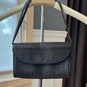Vintage Brown and Black Woven Satchel